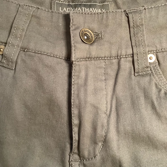 LADY HATHAWAY WOMENS BOOTCUT OLIVE GREEN JEANS/ Size 6 - Picture 7 of 10